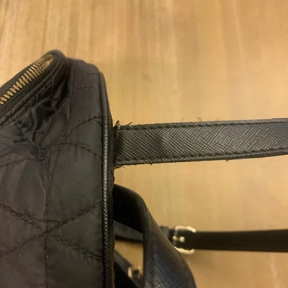 Kate Spade Black Quilted Backpack with Gold Details - Picture 11 of 16